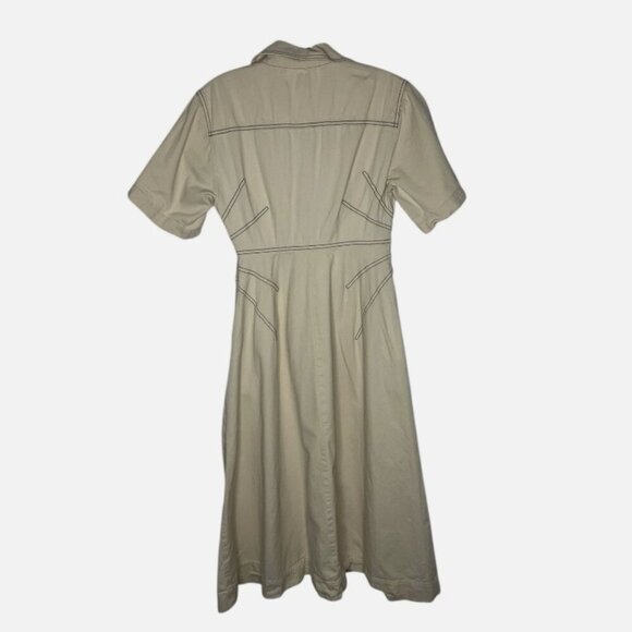 Rosetta Getty Bone Shirtdress Size 2 **READ FLAW** - Picture 4 of 7